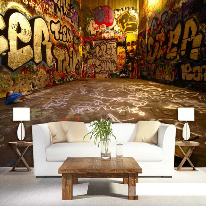 Фотообои в стиле ретро с объемными буквами фотообои для кафе ресторана КТВ