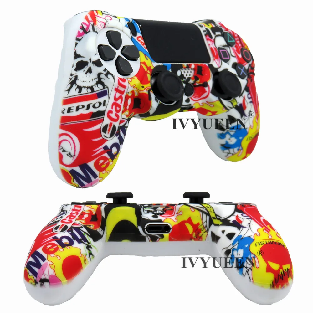 IVYUEEN 10 шт./лот силиконовый чехол для Sony PlayStation Dualshock 4 PS4 Slim Pro контроллер защитный