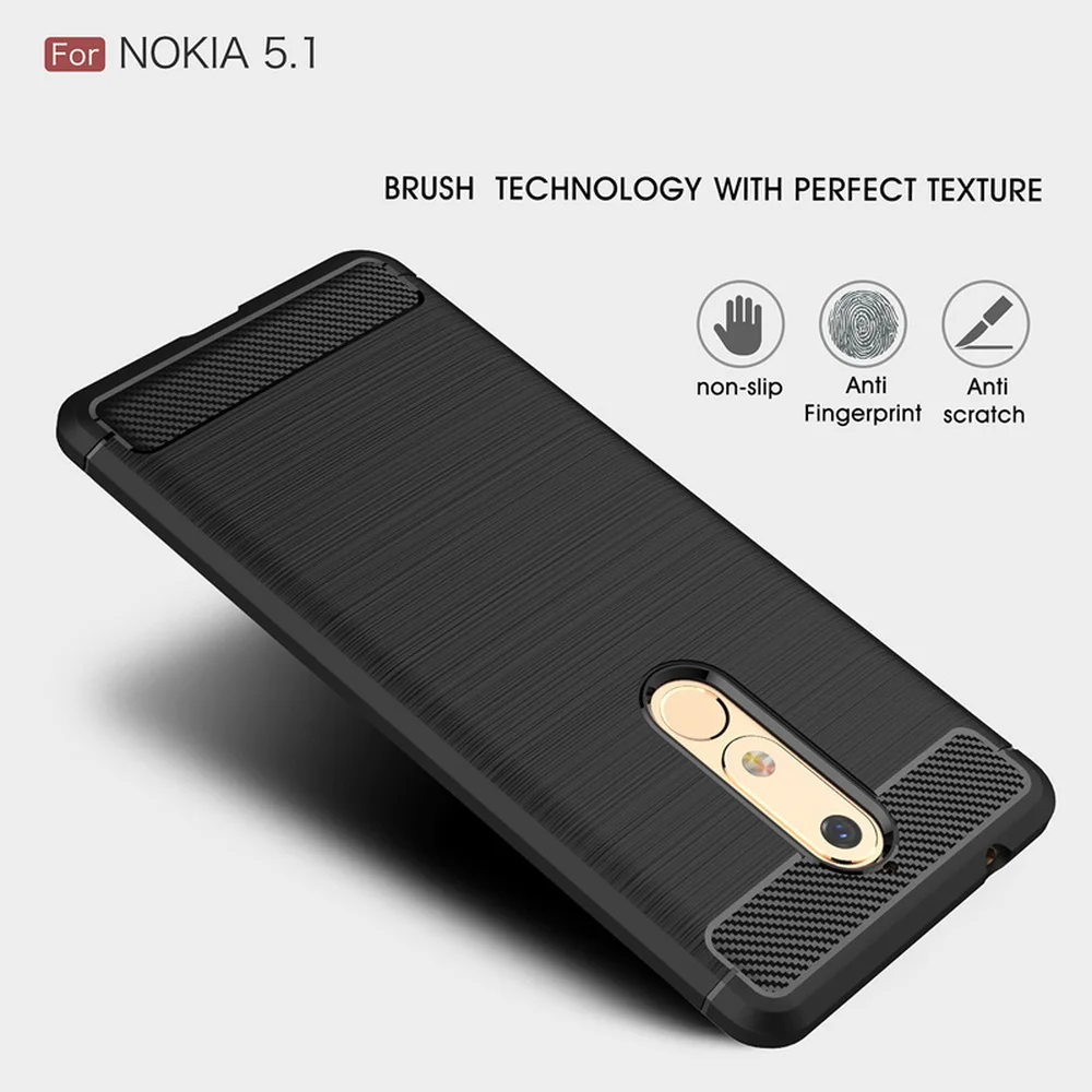 Ударопрочный полный Чехол для Nokia 5 1 2018 бампер чехол TA-1088 TA-1081 TA-1075 текстура