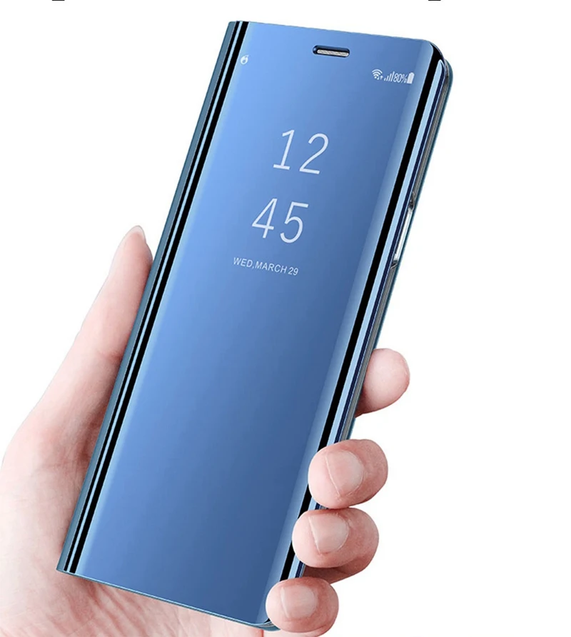 Роскошный чехол для Samsung J5 2016 зеркальный защитный Galaxy J7 с откидной подставкой