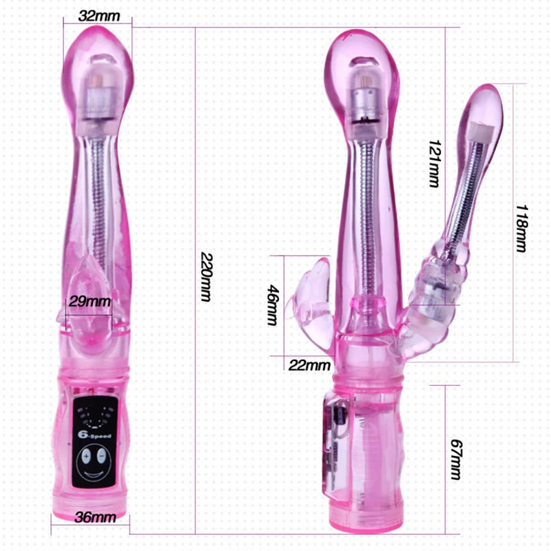 6 Скоростной Вибратор Кролик двойной точка G spot Стимулятор клитора AV палка