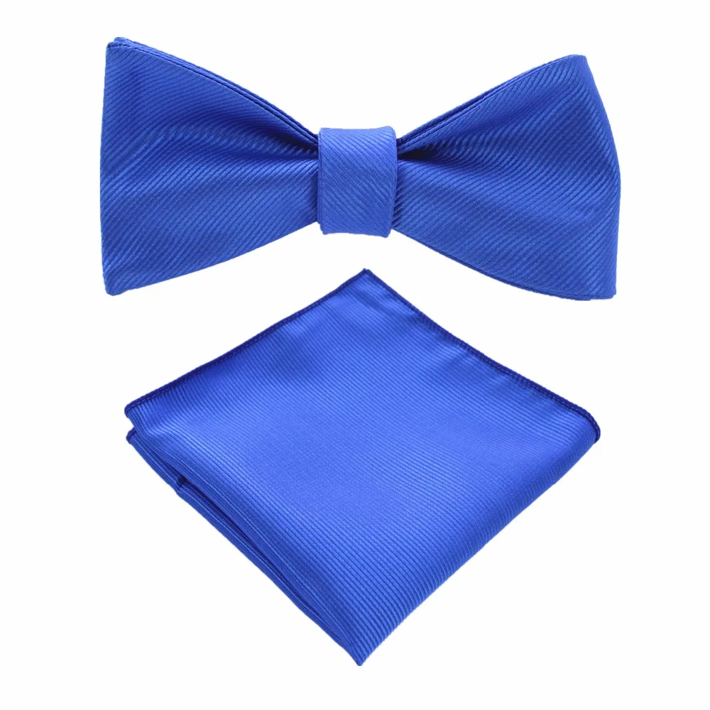 Мужской однотонный галстук-бабочка и носовой платок RBOCOTT Шелковый жаккардовый
