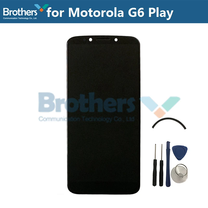 Black with Tools Для Motorola Moto G6 Play ЖК-дисплей сенсорный экран панель для XT1922 Мобильный телефон ЖК s дигитайзер сборка запасные части 5,7" - Цвет: Black with Tools