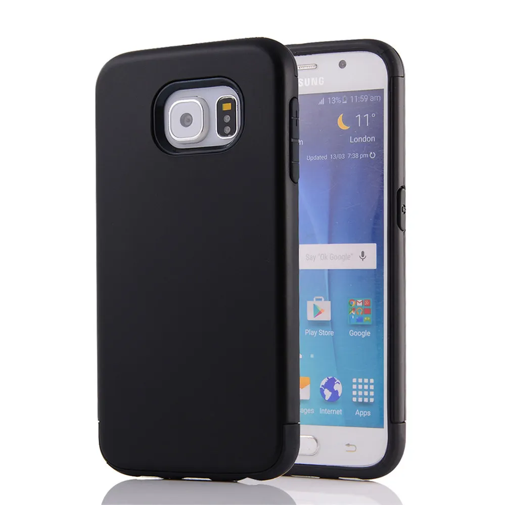 Для Samsung Galaxy S6 [просто здорово] PC + TPU Гибридный сотовый телефон задняя Броня
