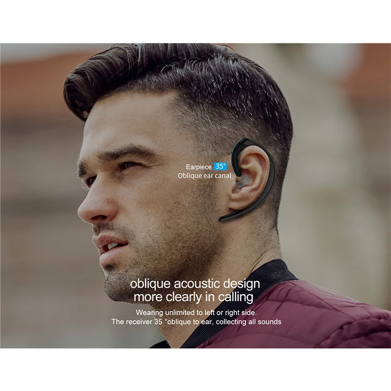 AMTERBEST Q12 Беспроводной Bluetooth 4 2 наушники одного Накладные гарнитура с микрофоном