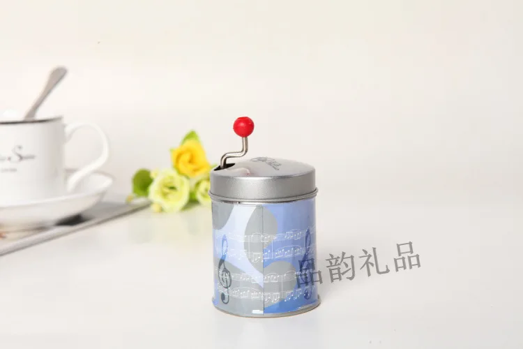 1PC 4 Designs Paper Round Hand Crank Music Box 18 Notes Movement DIY Romantic Musica Christmas Present KN 007 | Дом и сад