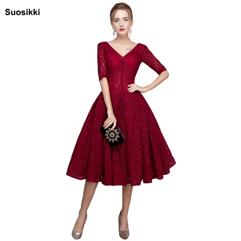 2018 Новое поступление сексуальное черное кружевное платье с v образным вырезом