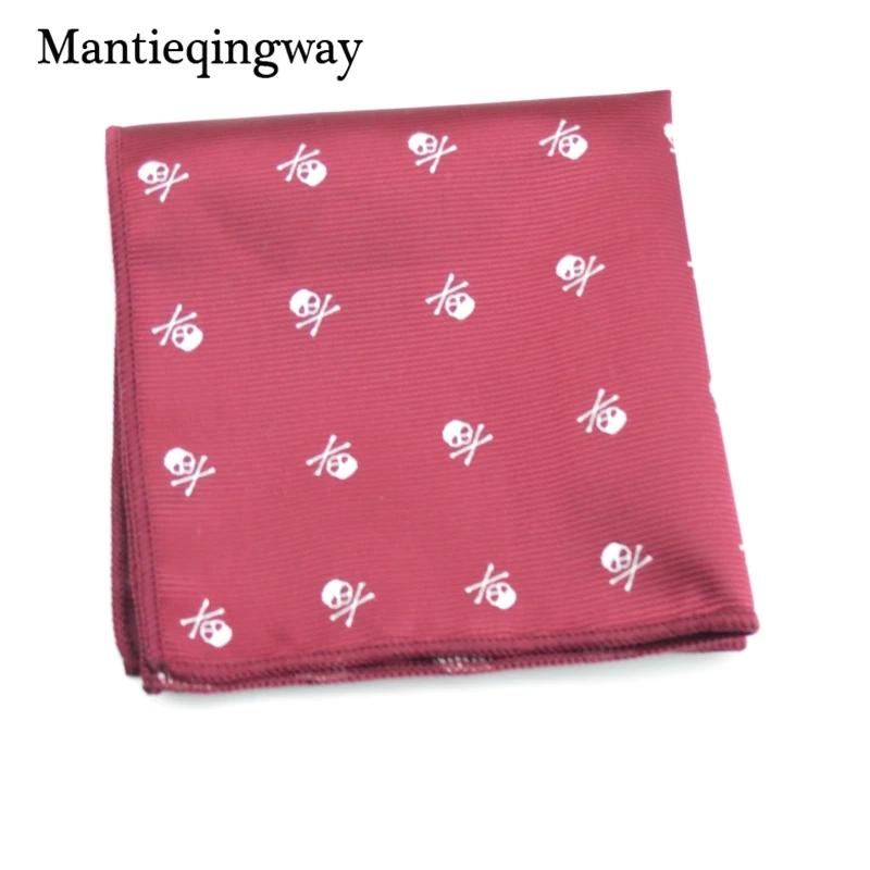 Mantieqingway модные жаккардовые карманные квадратные носовые платки с черепом для