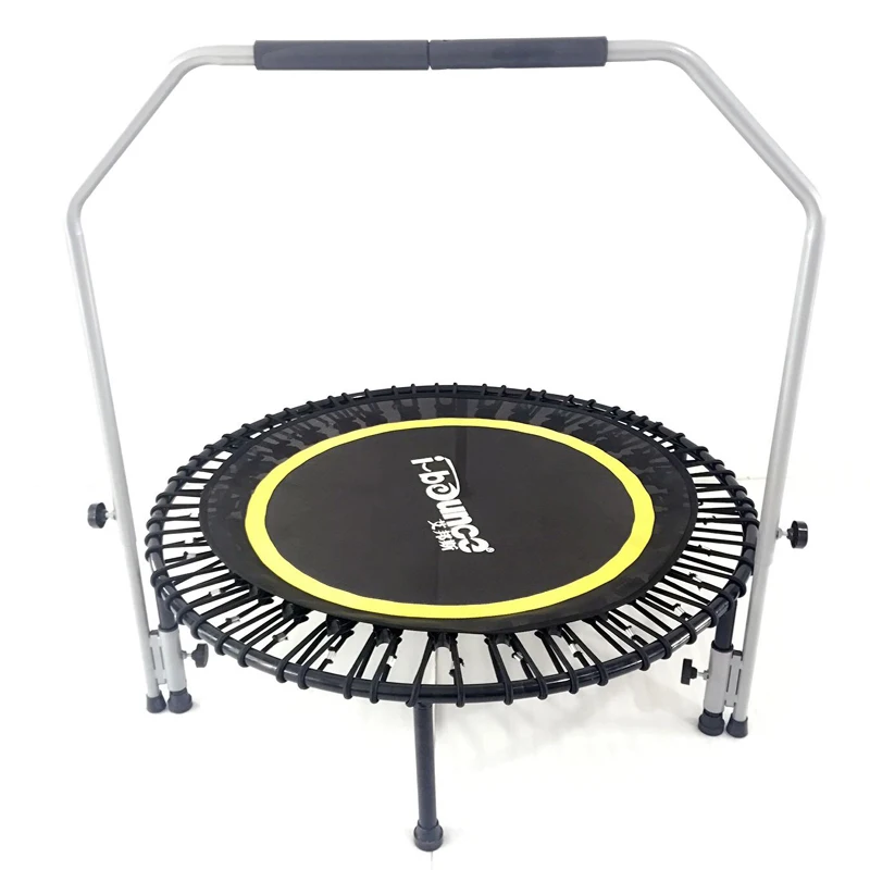 

Mini trampoline rebounder spring free bungee suspention and handrail 40inch