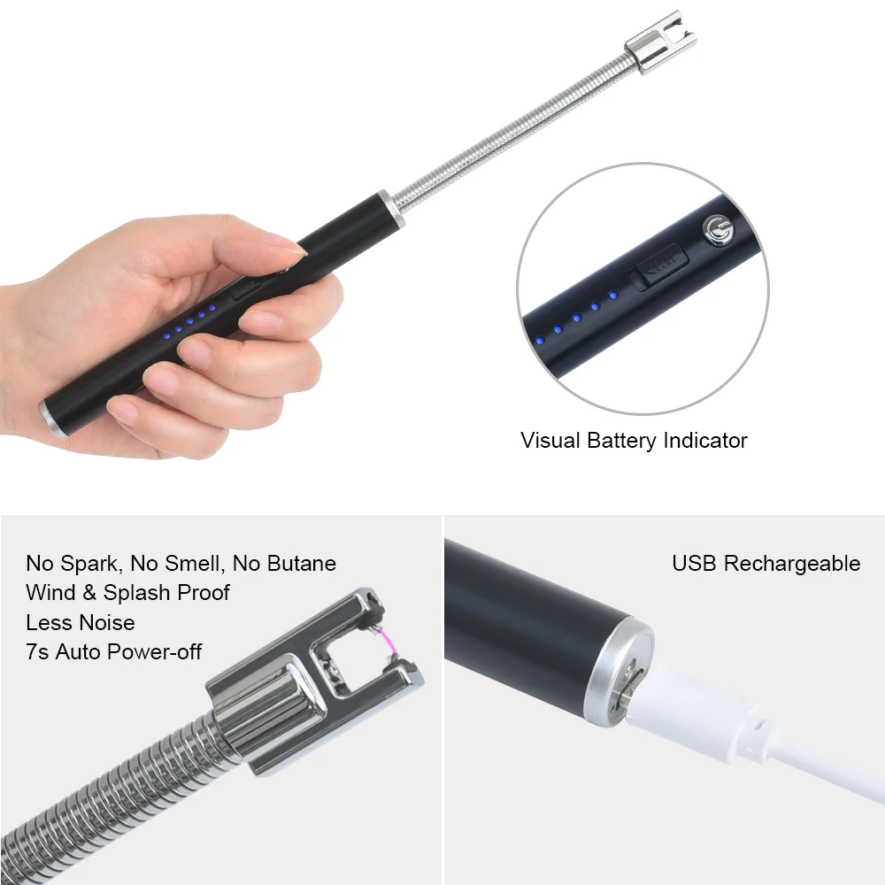 WGT подарочная упаковка USB электрические зажигалки для сигарет с переключателем