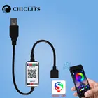 Регулятор яркости для светодиодных лент, Bluetooth мини-Регулятор RGB для светодиодной ленты 5050 3528, USB, 5-24 В постоянного тока, управление через приложение для телефона, умный диммер