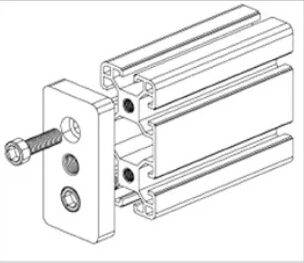Wkooa алюминиевый профиль аксессуары концевое соединение Соединительная пластина