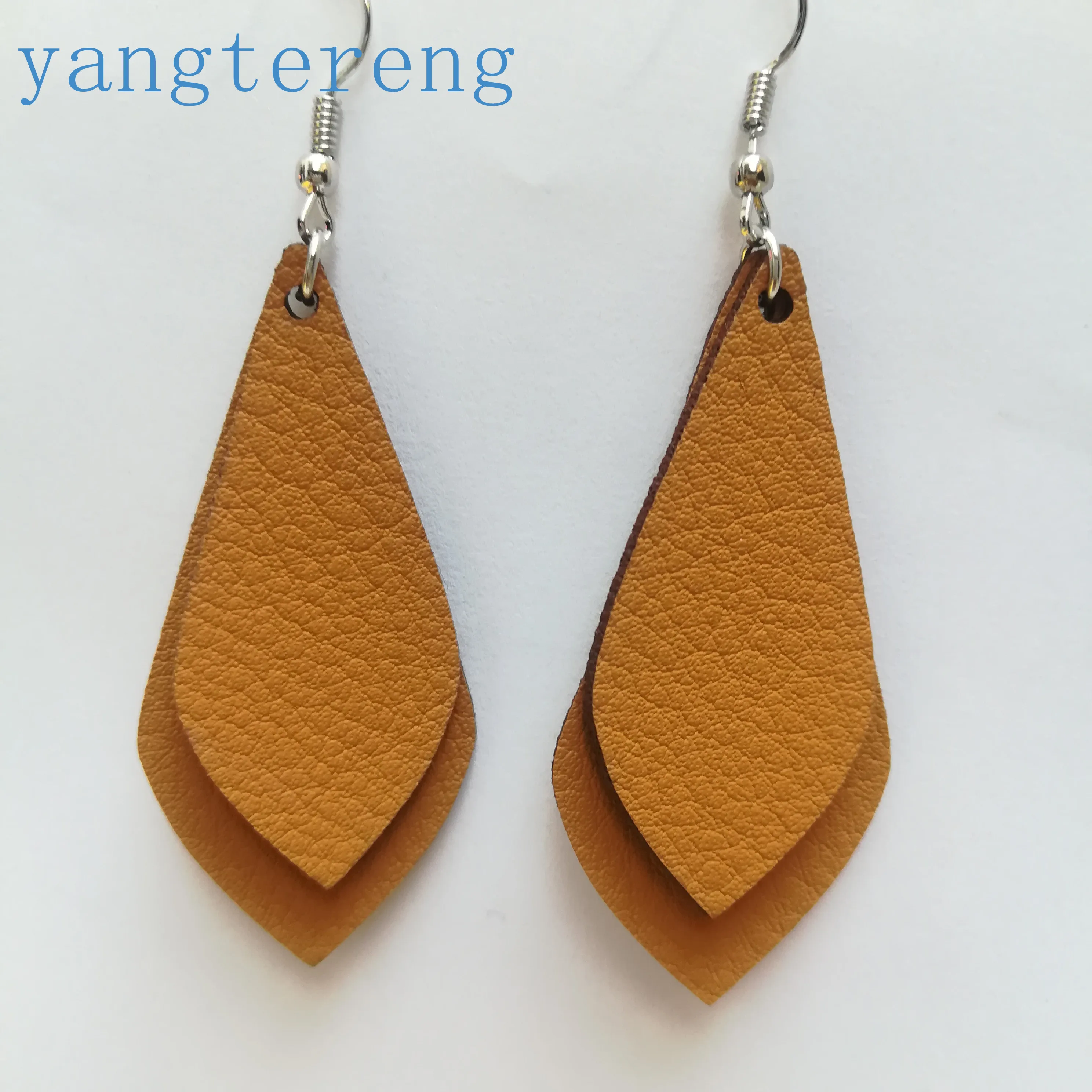 Новые серьги из кожи модные европейские и американские темпераментные