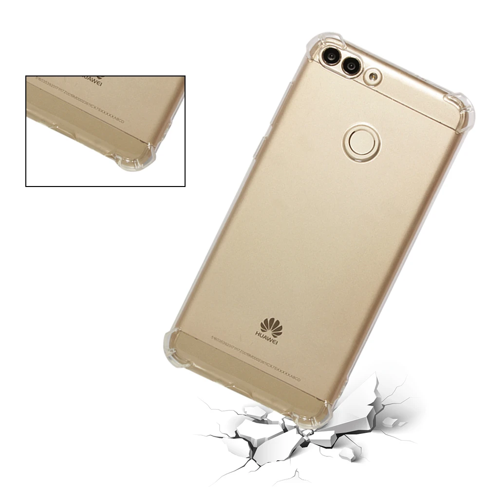 High quality transparent reinforced Anti-falling Soft Silicone phone case For Huawei P SMART coque fundas etui cover cases |