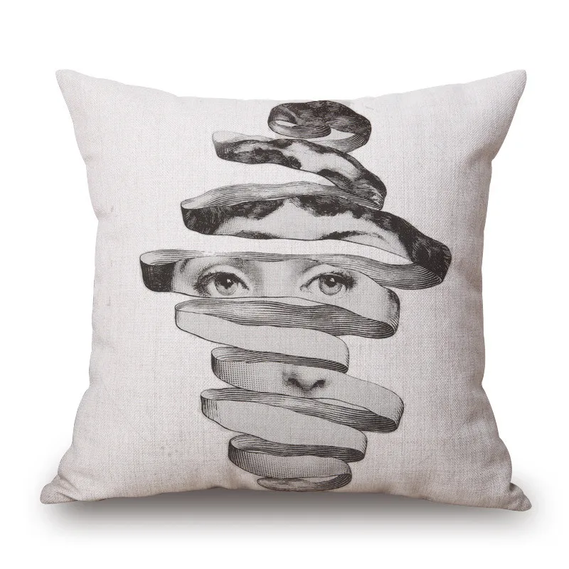 Мода Высокое качество хлопок белье ретро Fornasetti книги по искусству мастер автомобиля декоративные пледы наволочки Подушка для дивана домашний декор