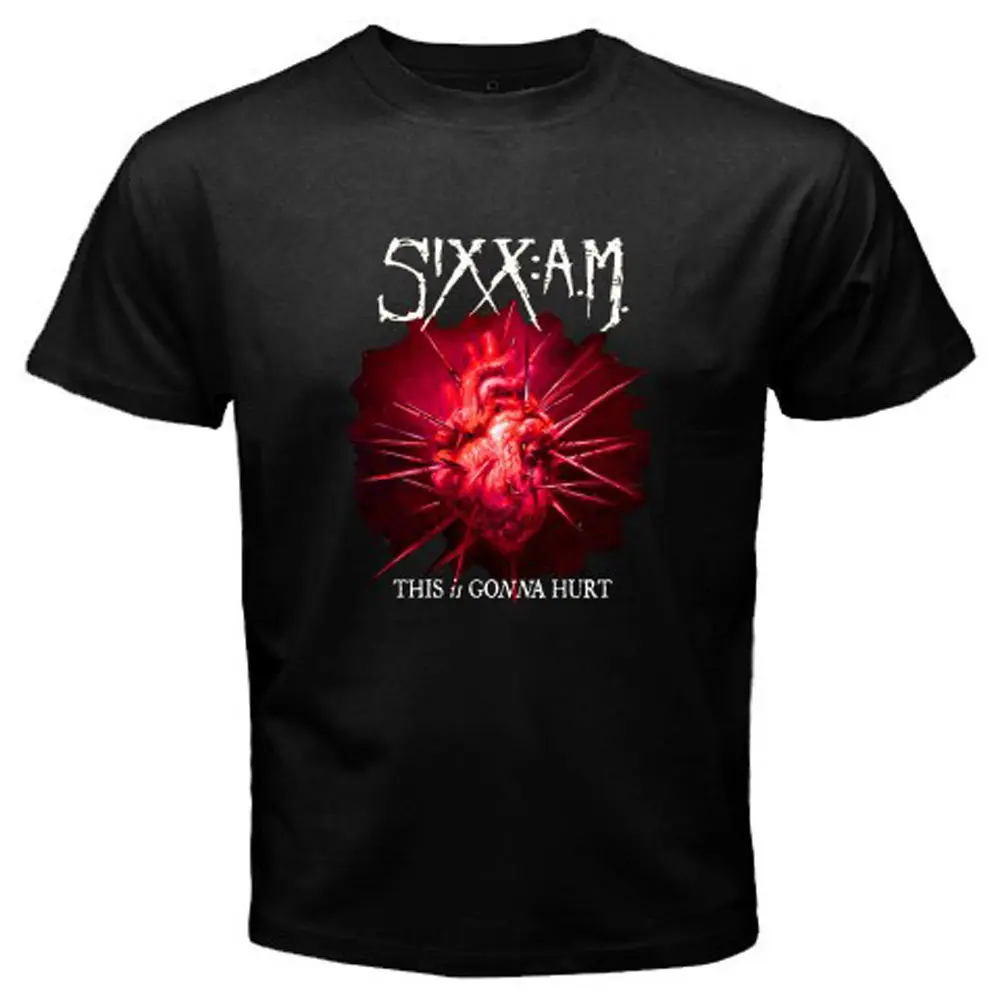 Новый Sixx Am это повредит логотип мужская Черная футболка S M L XL 2XL 3XL летняя Мужская