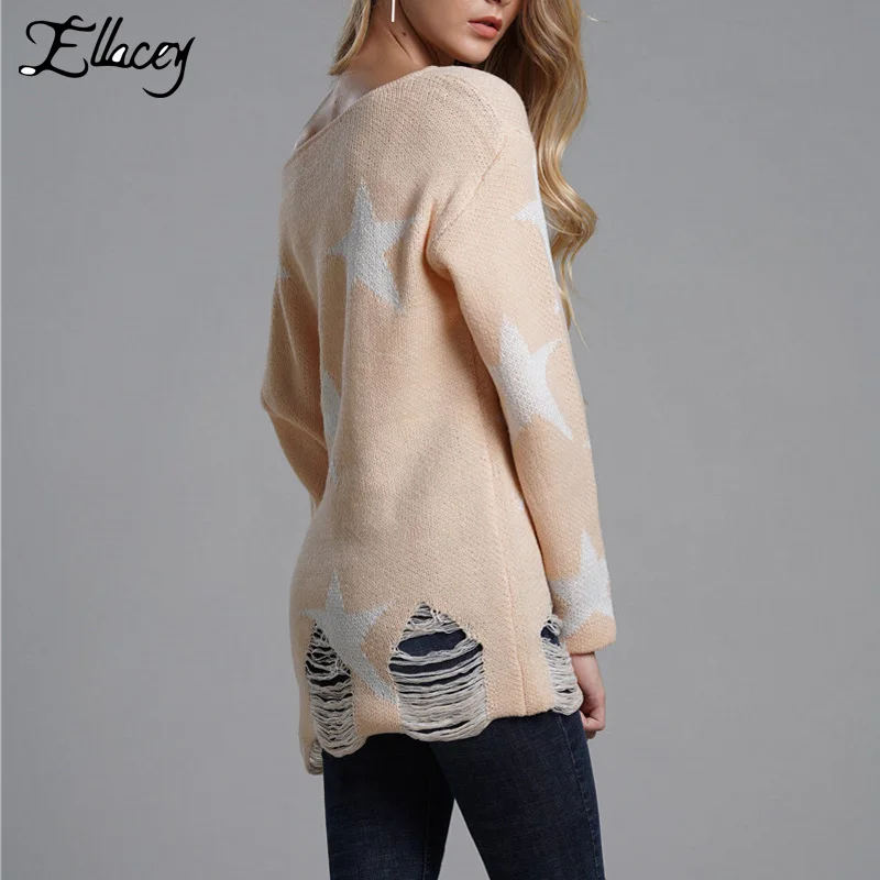 Свитер Ellacey Женский вязаный с длинным рукавом | Женская одежда