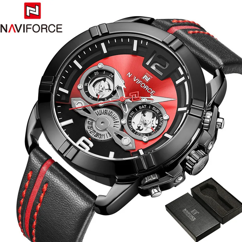 NAVIFORCE 9168 мужские наручные часы спортивные военные водонепроницаемые армейские