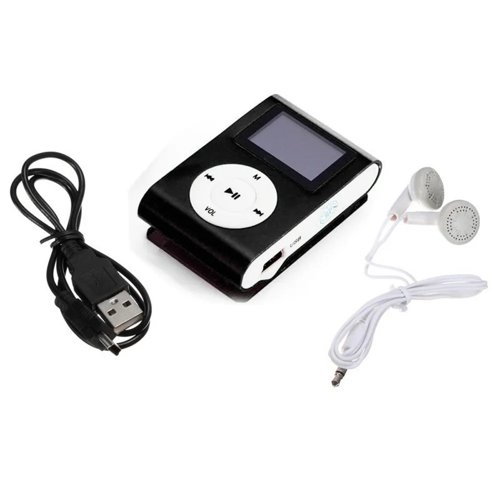 HIPERDEAL Mp3 плеер мини USB металлический зажим портативный аудио mp3 ЖК экран Поддержка
