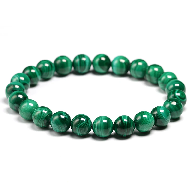 AAAAA Natural Malachite Bracelet Women Jewelry Natural Stone Stretch Couple Bracelet For Men Malachite Gem Beads Bracelets