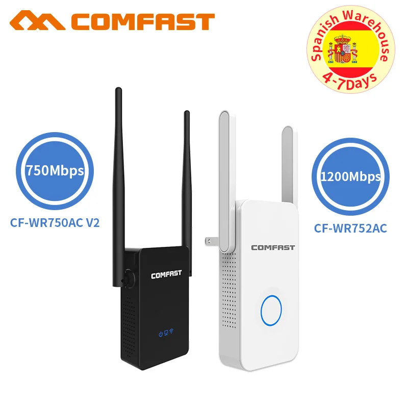 Беспроводной Wi Fi удлинитель 750 1200Mbps дальний усилитель сигнала wifi