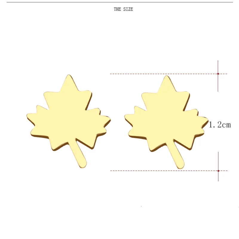 Женские и мужские сережки-гвоздики CACANA из нержавеющей стали золотистого