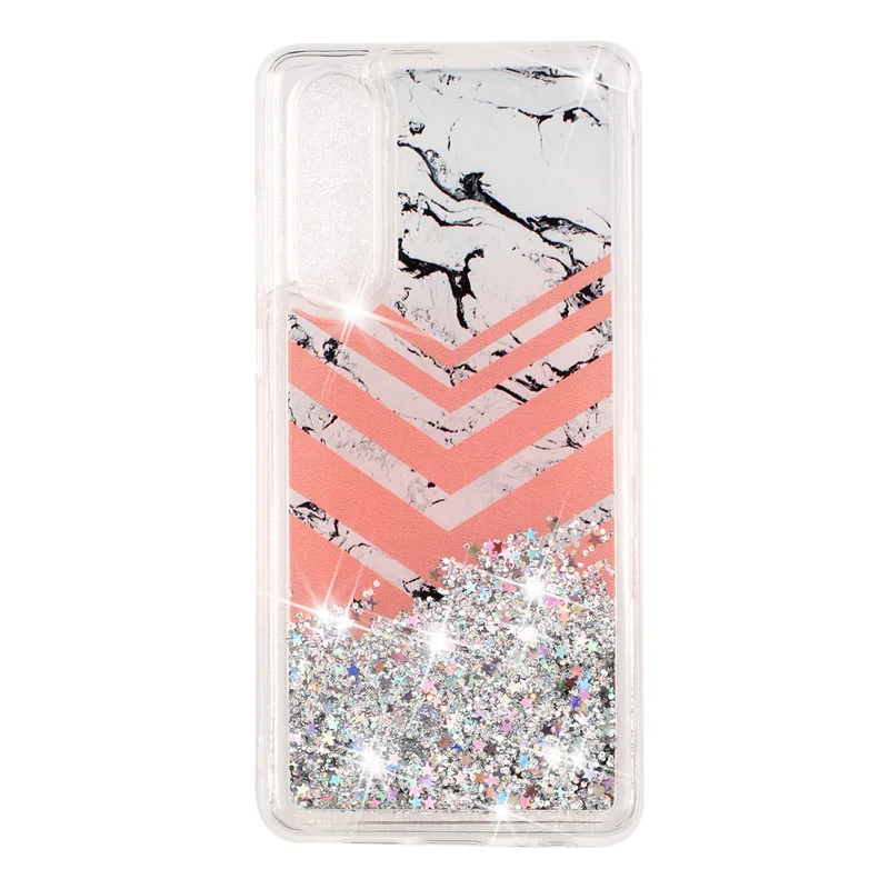 FLYKYLIN Silicone Liquid Case For Huawei P20 Pro Cases P30 Coque on P8 Lite 2017 Cover Glitter Bling Dynamic Capa |