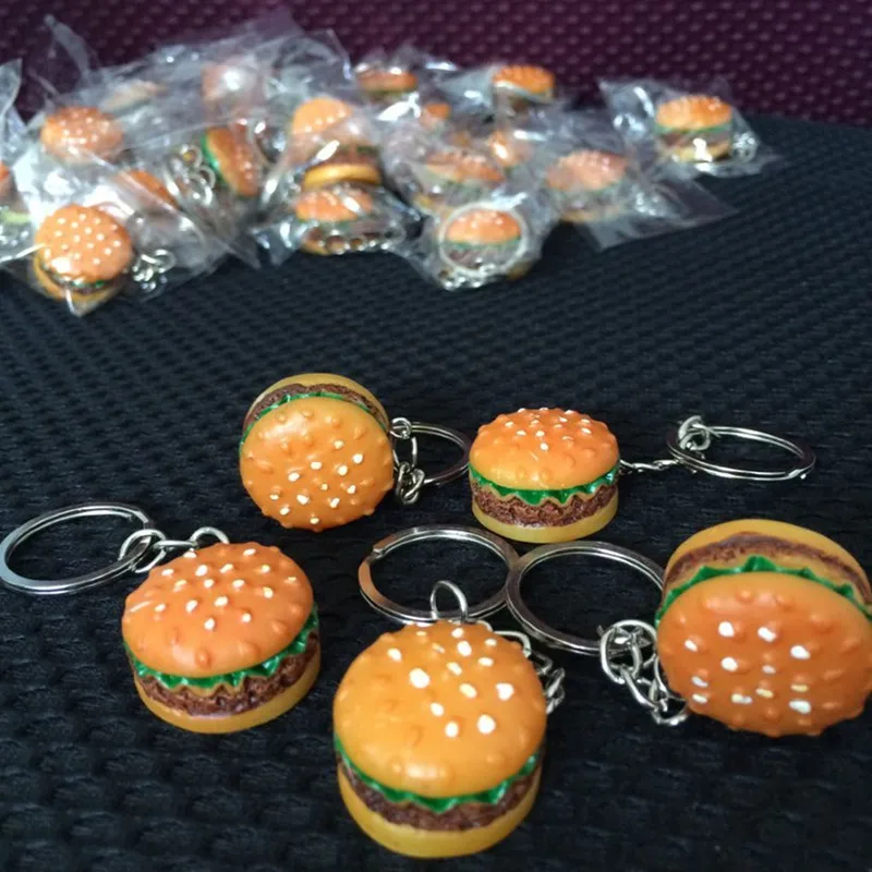 Брелок с имитацией еды гамбургера подвеска новинка брелок из смолы в виде короля