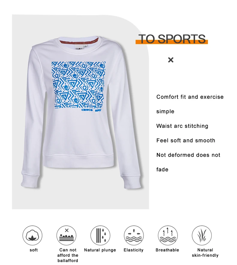 Crocosport оригинальная Женская одежда с круглым воротником, женская спортивная тренировочная футболка, Femme, Быстросохнущий хлопковый топ, одежда для женщин