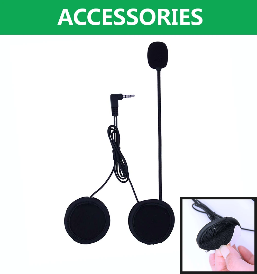 QPLOVE 2pcs EJEAS V6 Pro intercom 1200m wireless motorcycle bluetooth helmet headset long distance 6 Riders talking