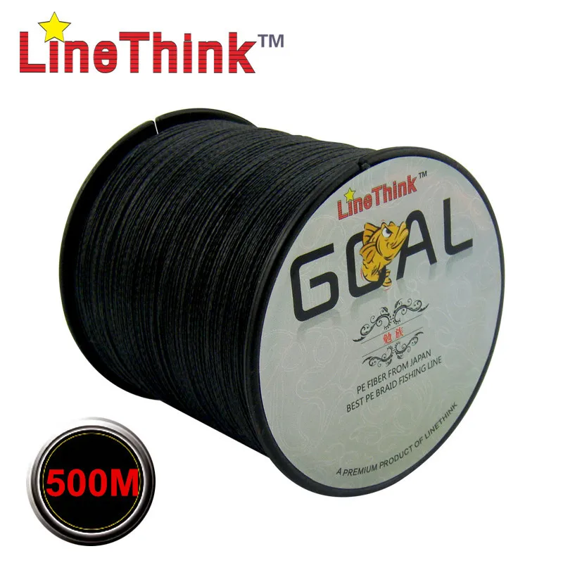 500 м бренд LineThink цель японская филаментная нить 100% PE 4X плетеная рыболовная леска