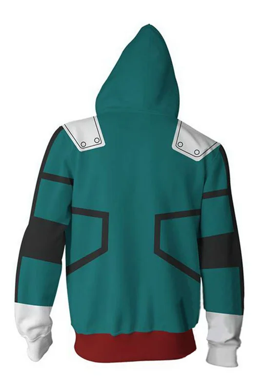 My Hero Academia Cosplay Izuku Midoriya Hoodie Boku no Hero Academia Bakugou Katsuki Hoodie Zip Up Sweatshirt Men Cardigan
