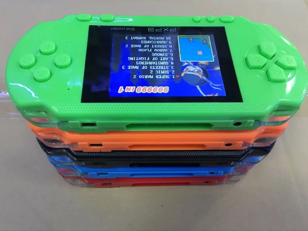 PXP3 игровая консоль портативная 16 бит ретро детская MD2700 видео игра палер