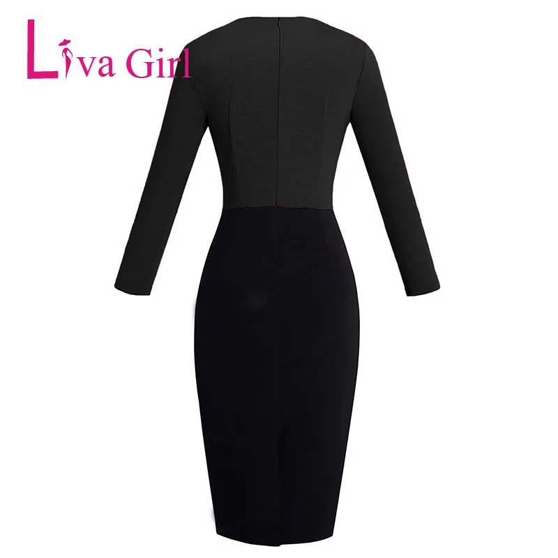 ЛИВА девушка осень повседневное Bodycon деловая модельная одежда для женщин с