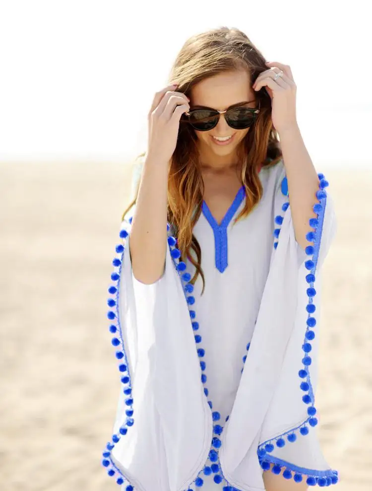 Женский шифоновый купальник с кисточками бикини Стильная Пляжная накидка платье