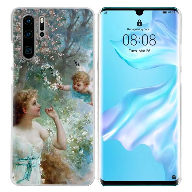 02 Чехол с рисунком ангела Купидона для huawei P20 P30 P Smart Nova 4 3i P10 P9 P8 mate 10 20 lite Pro Mini жесткий чехол для телефона из поликарбоната - Цвет: 02