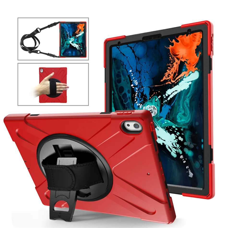 Чехол для iPad Pro 12,"(), детское нижнее белье с рисунками из безопасный противоударный Heavy Duty Силикон+ PC подставка чехол w/запястье+ плечевой ремень крышка+ Защитная пленка на экран