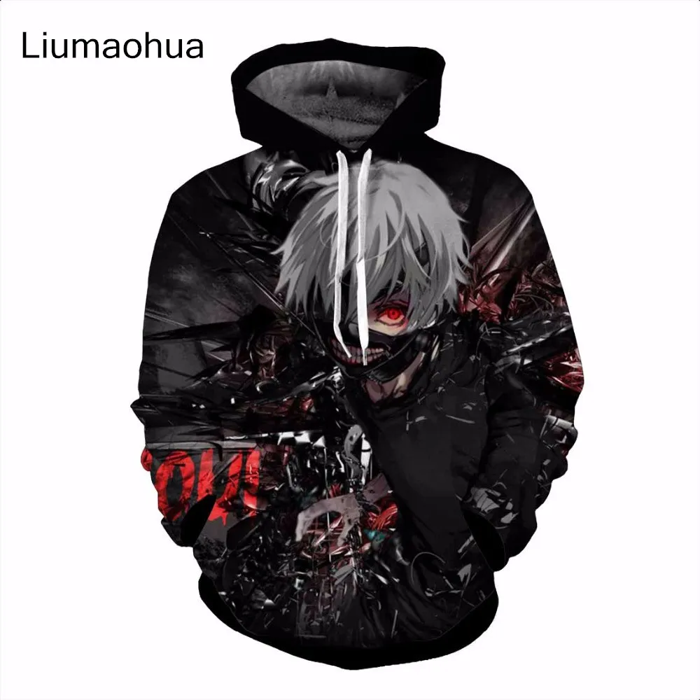 Liumaohua 2018 Новая модная толстовка с капюшоном Токийский Гуль Харадзюку хип хоп