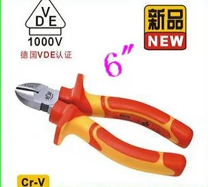 

BESTIR taiwan made Cr-V steel VDE 6" 1000v insulated Heavy Duty Diagonal Cutting Plier hand tool NO.10291 freeshipping wholesale