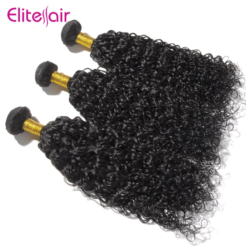 Бразильский Девственные Волосы Курчавые Вьющиеся Волна Пучки 3 пучки 100 г