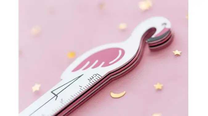 Kawaii фламинго, креативная Закладка, линейка, канцелярские принадлежности, милые животные, стильная линейка, для школьников, студентов, для чтения, офисные канцелярские принадлежности, линейка