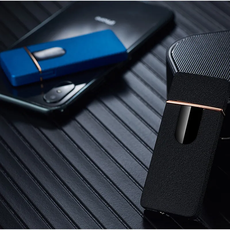 Абсолютно новая сенсорная Индукционная USB электрическая зажигалка для сигарет Двойной Iginite ветрозащитный Табак Encendedor плазменный дым гаджеты