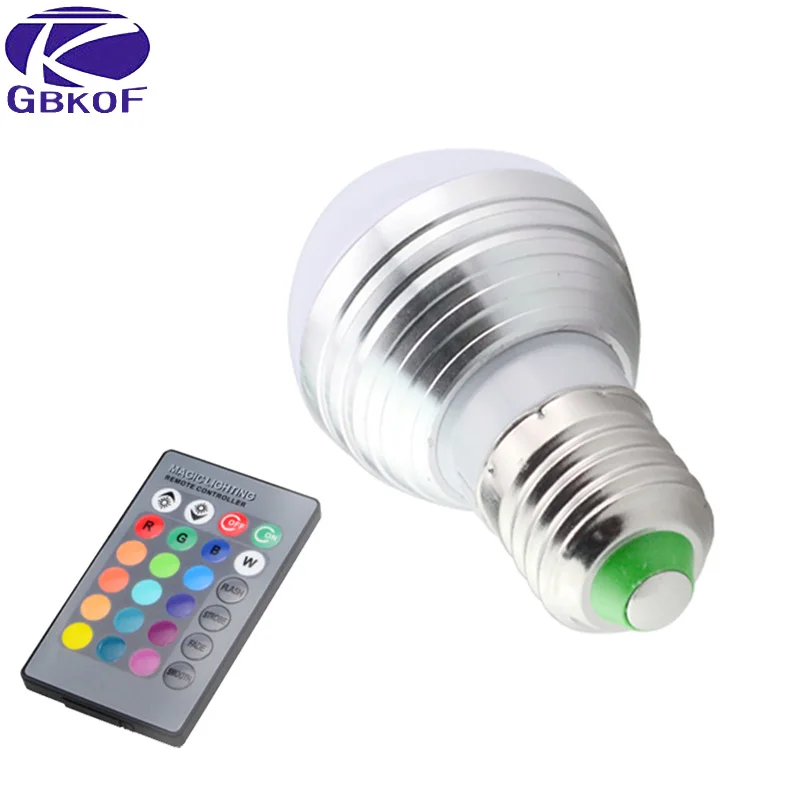 E14 E27 dimmable RGBW светодиодные лампы 5 Вт 85 265 В 110 220 Красочные RGB LED лампа Люстры свет + 24
