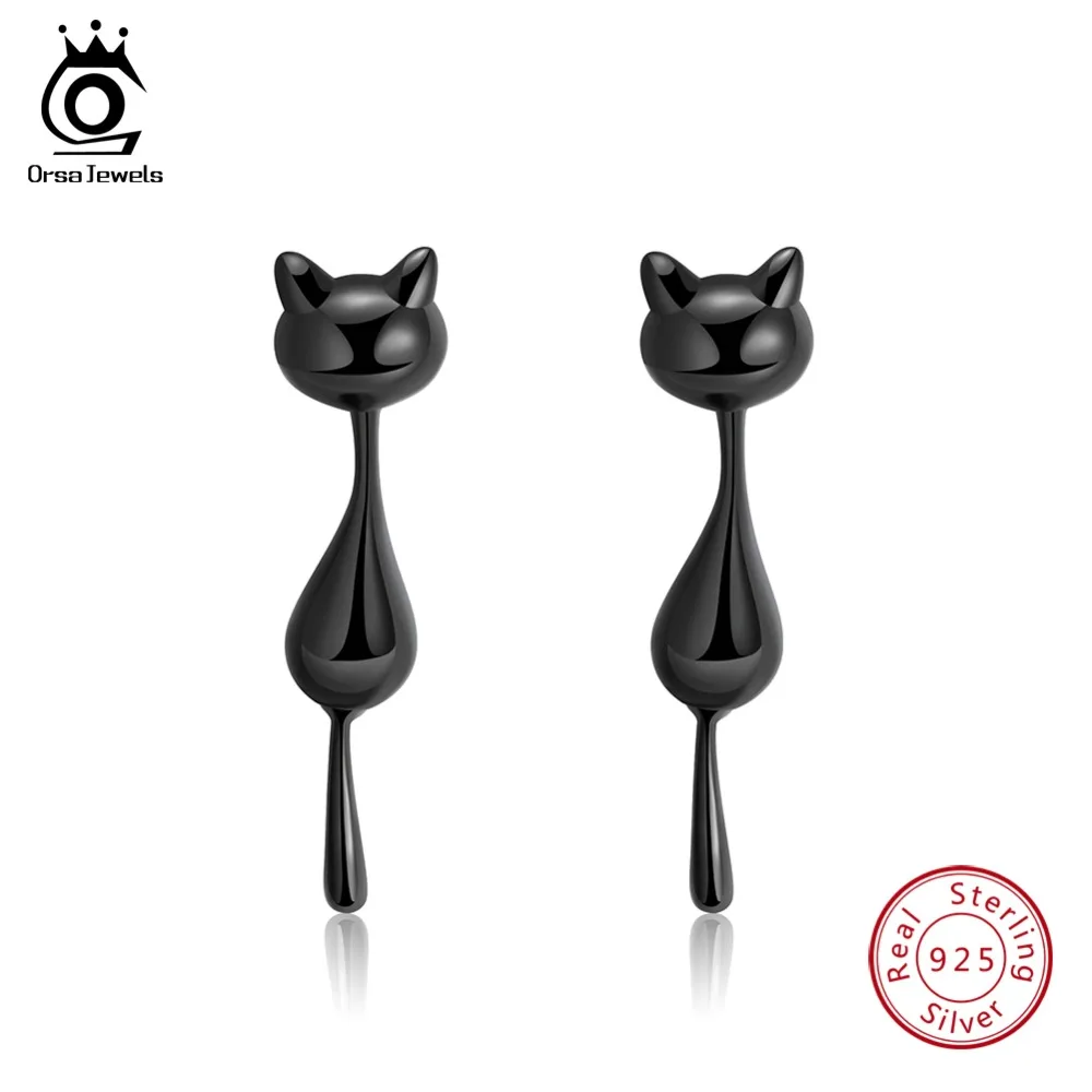 ORSA JEWELS Настоящее стерлингового серебра 925 Симпатичные серьги гвоздики в виде