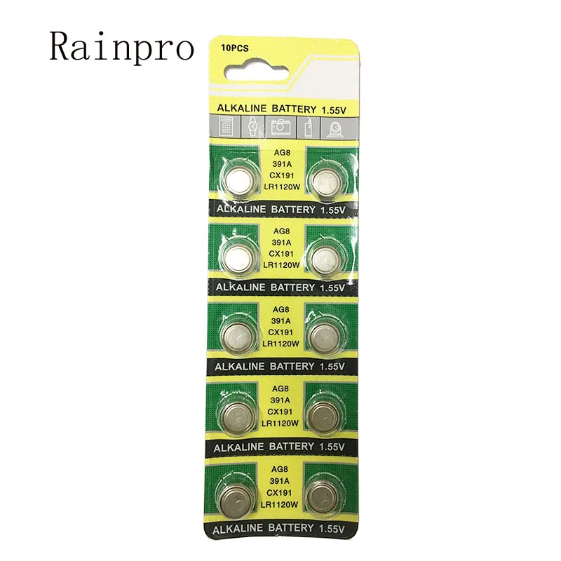 

Батарейка для цифровых часов Rainpro 10 шт./лот AG8 LR1120 391 SR1120