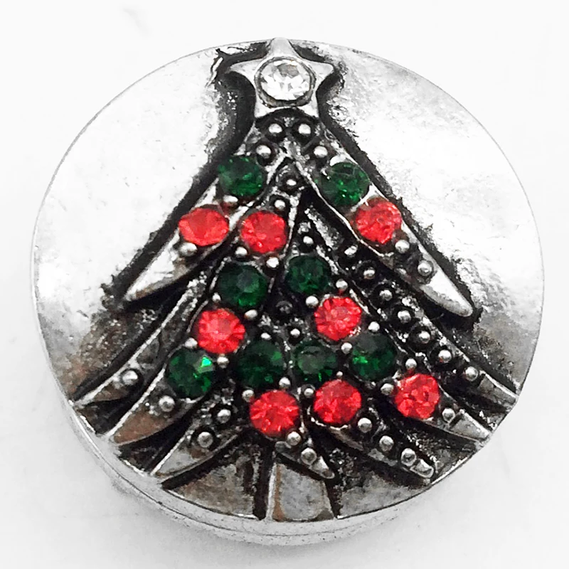 Xh2676 елки металлический кнопки для оснастки ювелирных изделий (Fit 18 мм 20 SNAP) bobosgirl |