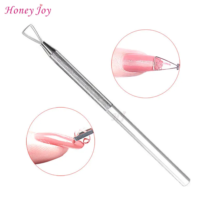 

1pc Stainless Steel UV Gel Nail Polish Remover Tool Removal Shaver Stick Pen Grinding Pusher Manicure