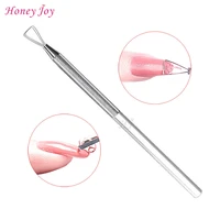 1pc stainless steel uv gel nail polish remover tool removal shaver stick pen grinding pusher manicure