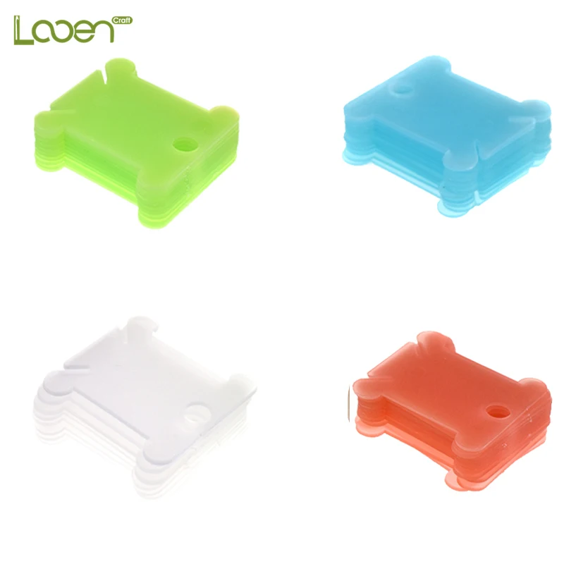

100Pcs Plastic Embroidery Floss Craft Thread Bobbins for Storage Holder Cross Stitch Sewing Winding stitch wound board accessory