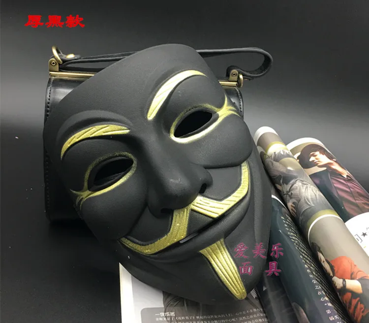 V For Vendetta Маска для лица для взрослых мужчин 17*21 см красочные Хэллоуин косплей маскарад Вечерние V маска